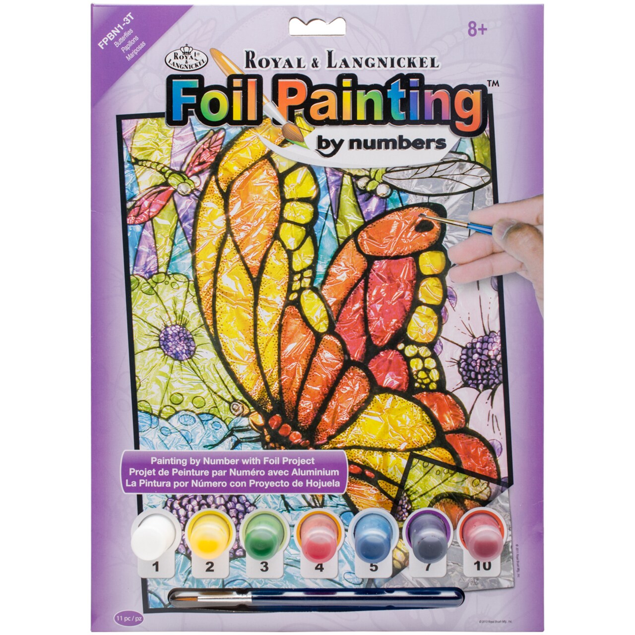 Royal & Langnickel(R) Foil Paint By Number Kit 8"X10"-Butterflies
